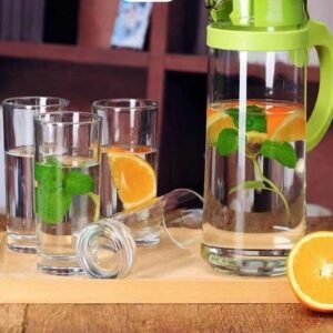 4PCS GLASS JAR WITH CUPS