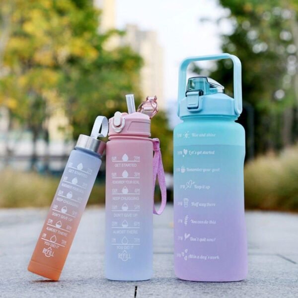 3 Set Measurements Water Bottle for Healthy Living