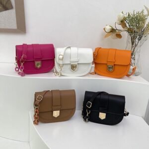 CHIC FAUX LEATHER WOMEN RETRO CROSSBODY HANDBAG