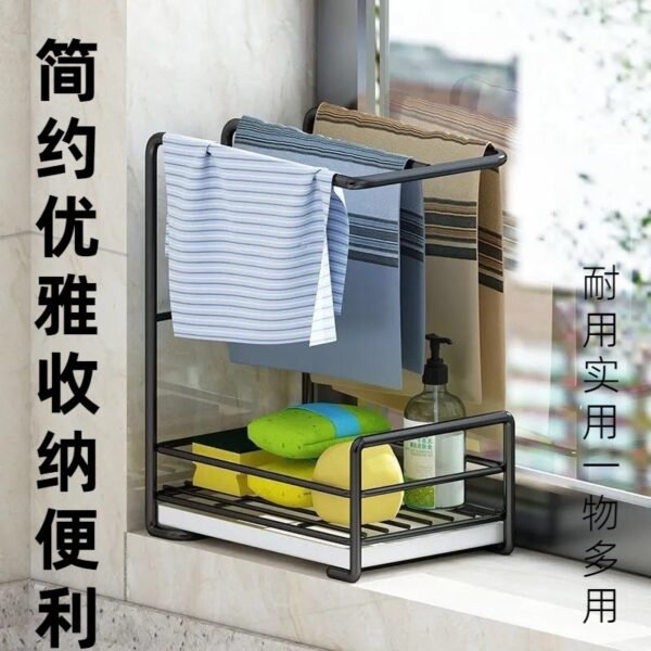 Kitchen Storage Rack Towel Sponge Drain Racks