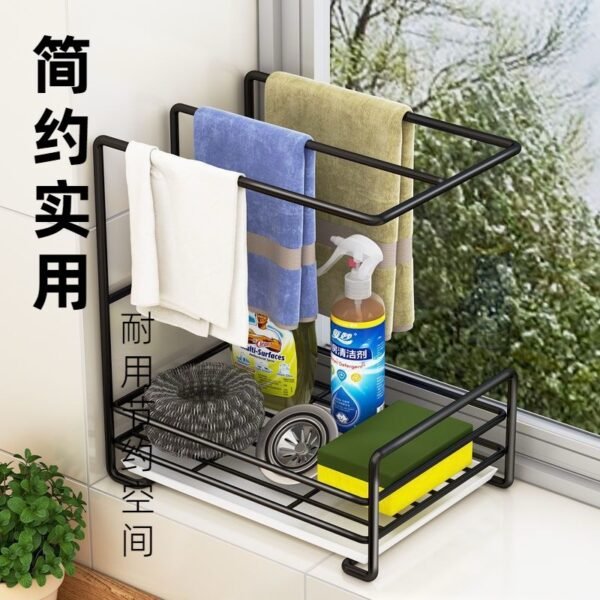 Kitchen Storage Rack Towel Sponge Drain Racks