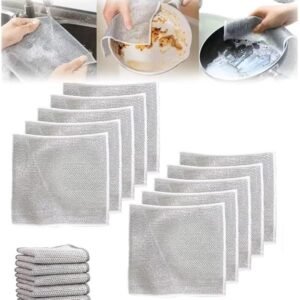 10Pcs reusable non scratch wire dish cloth