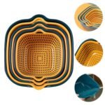 6Pcs Bowls With Drain Baskets