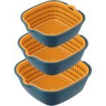 6Pcs Bowls With Drain Baskets