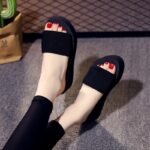 Elegant Thick Wedge Slippers