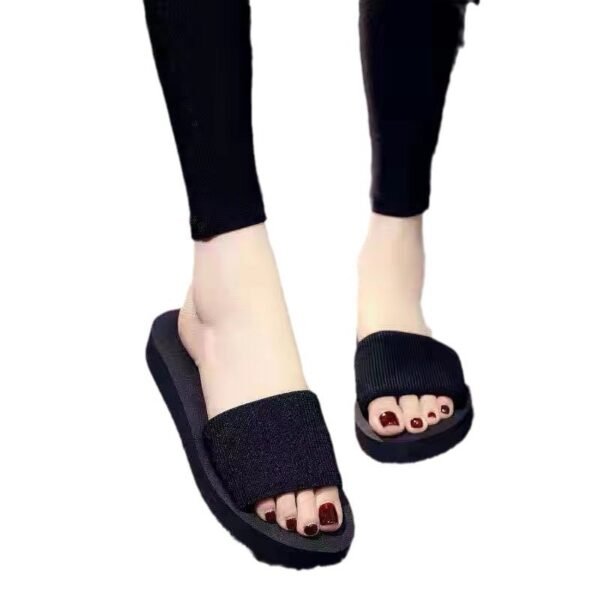 Elegant Thick Wedge Slippers