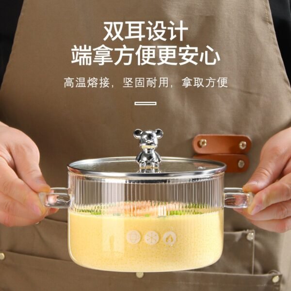 GLASS COOKING POT