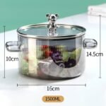 GLASS COOKING POT