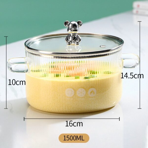 GLASS COOKING POT