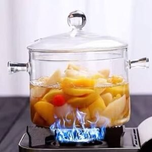 GLASS COOKING POT