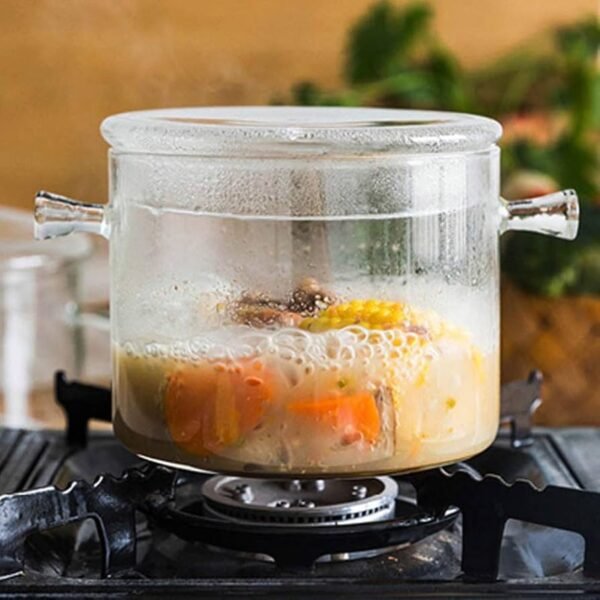 GLASS COOKING POT