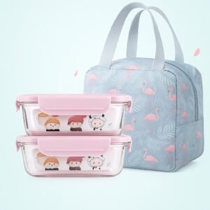 3pcs Set Flamingo Chill Lunch Set