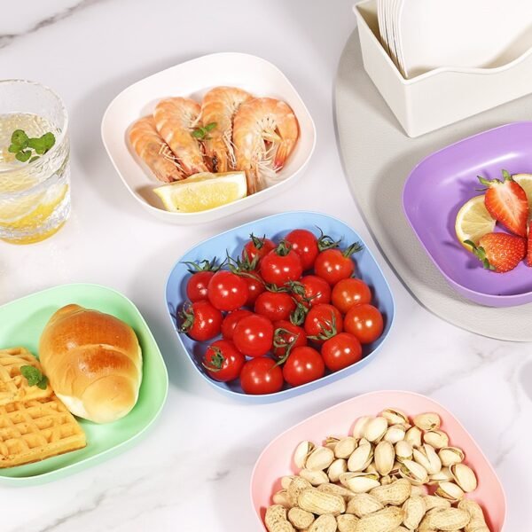6pcs Color Pop Snack Plates