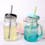 Rainbow Mason Jar Sippers (With Straw)