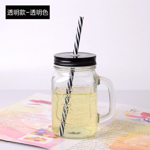 Rainbow Mason Jar Sippers (With Straw)