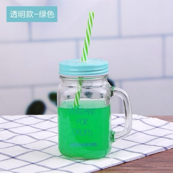 Rainbow Mason Jar Sippers (With Straw)