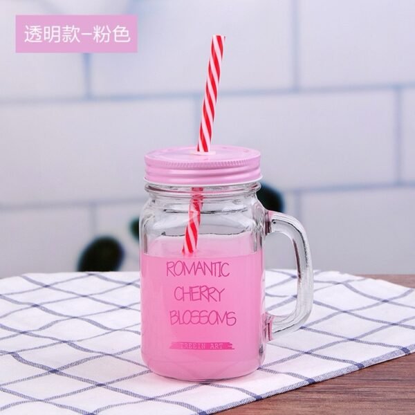 Rainbow Mason Jar Sippers (With Straw)