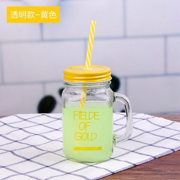 Rainbow Mason Jar Sippers (With Straw)