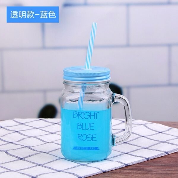 Rainbow Mason Jar Sippers (With Straw)