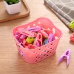 30pcs Colorful Plastic Peg Set with Storage Basket