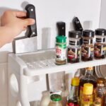 2 Tier Kitchen Organizer Rack with Knife Slots