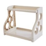2 Tier Kitchen Organizer Rack with Knife Slots