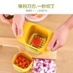 2-in-1 Vegetable Dicer & Slicer – Manual Press Style