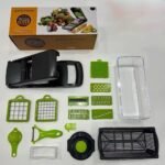 16-in-1 Multi-Functional Vegetable Chopper with Drain Basket & Storage Box