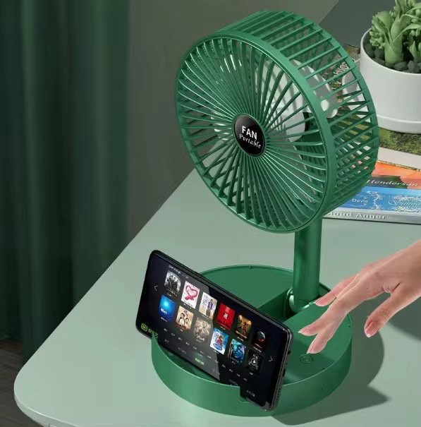 2-in-1 Desktop USB Fan with Phone Holder