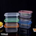 6-Pack Premium 709ml Color-Lid Food Storage Containers