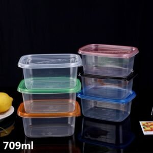 6-Pack Premium 709ml Color-Lid Food Storage Containers