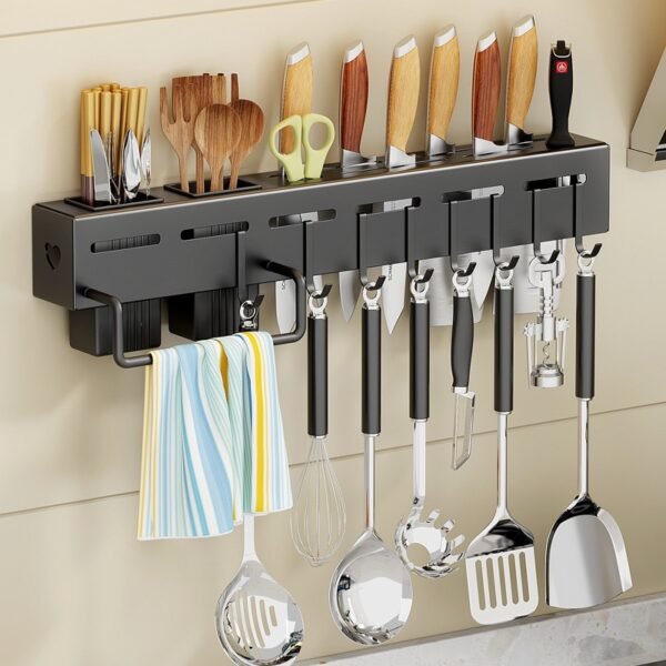 Wall-Mounted Kitchen Organizer Rack (Multifunctional)