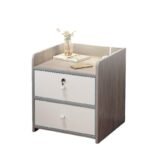 Modern Wooden Bedside Table with Drawers