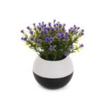 Mini Artificial Flower Pots in Modern Round Vase