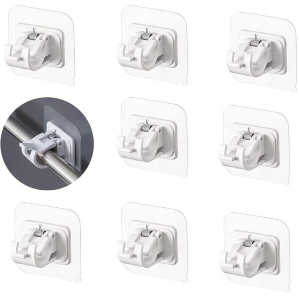 Self-Adhesive Rod Holder Clips (2pcs Set)