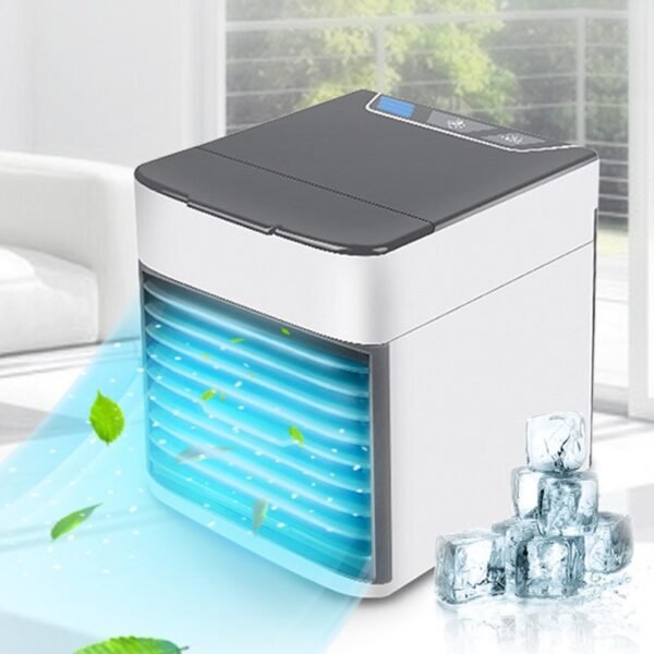 USB Mini Air Cooler & Humidifier – 3-in-1 Portable Desktop AC
