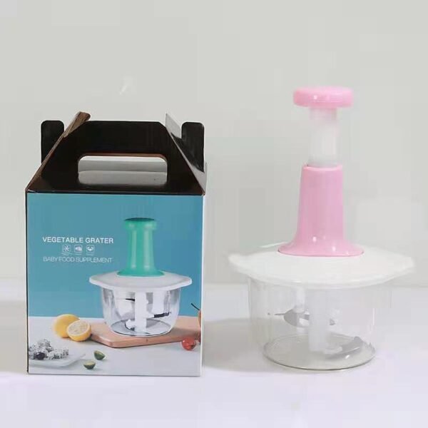 Push-Down Manual Food Chopper – Baby Food & Veggie Prep Tool