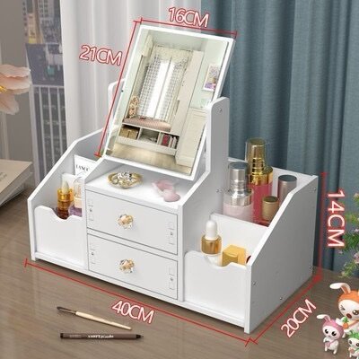 Vanity Organizer with Mirror (Kitty Ears/Square shaped)