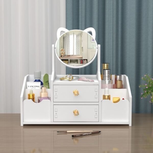 Vanity Organizer with Mirror (Kitty Ears/Square shaped)