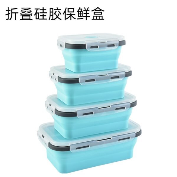 Collapsible Silicone Food Storage Box – 4pcs Set