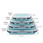 Collapsible Silicone Food Storage Box – 4pcs Set