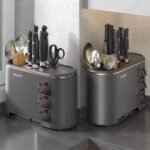All-in-One Luxury Kitchen Knife & Utensil Organizer with Spice Drawers