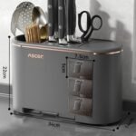 All-in-One Luxury Kitchen Knife & Utensil Organizer with Spice Drawers