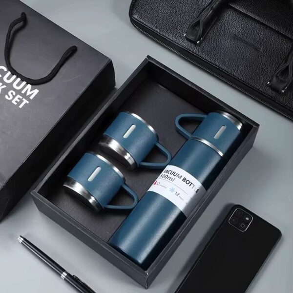 3-Piece Thermal Flask & Mug Gift Set