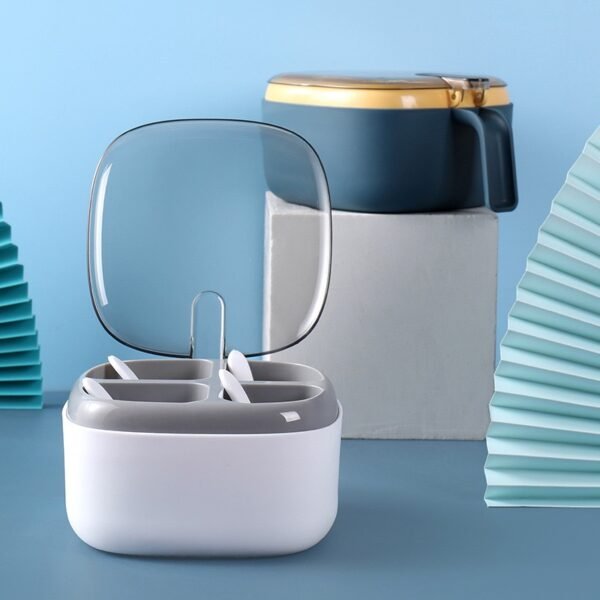 4-in-1 Spice Storage Container with Spoons & Lid