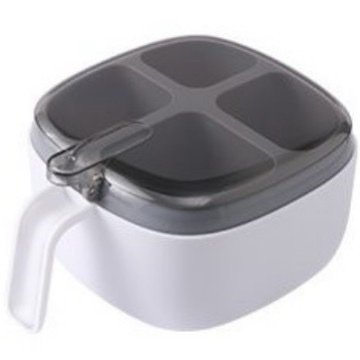4-in-1 Spice Storage Container with Spoons & Lid