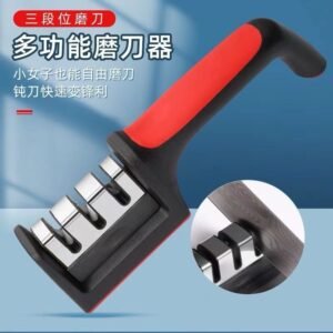 3-Stage Kitchen Knife Sharpener – Manual Handheld