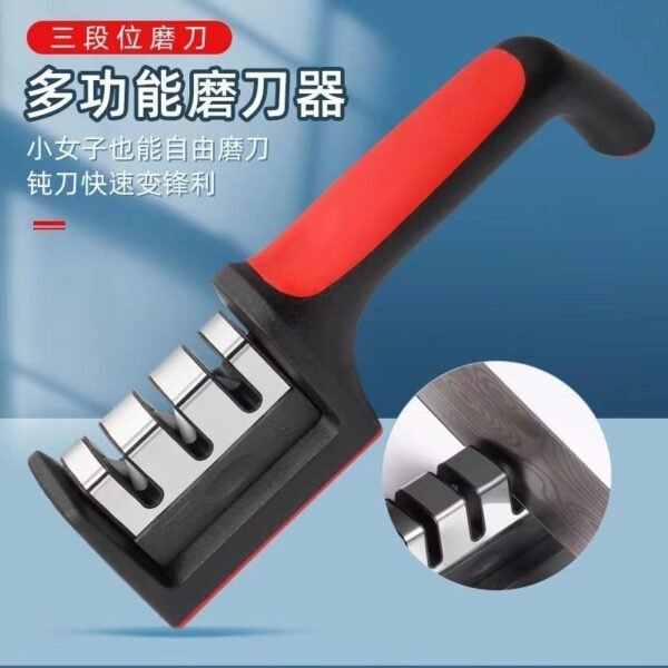 3-Stage Kitchen Knife Sharpener – Manual Handheld