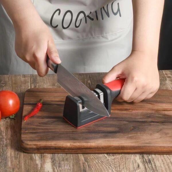 3-Stage Kitchen Knife Sharpener – Manual Handheld