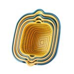 Double-Layer Drain Basket & Bowl Set – 6 Pieces